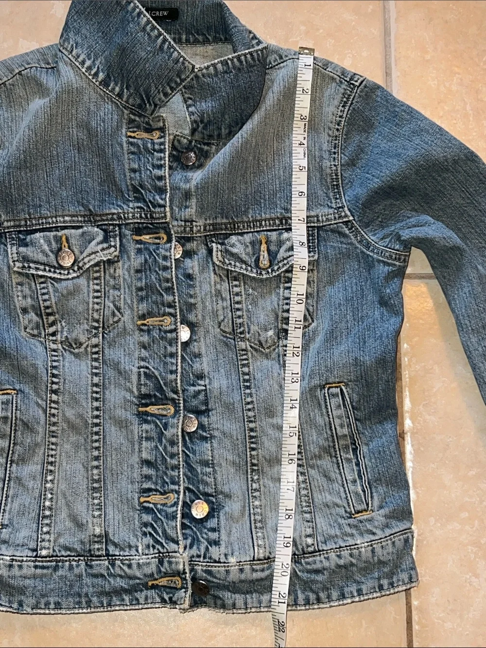 J. Crew Y2K Denim Jacket - Women's Casual Button-Up